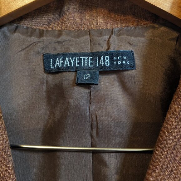 Lafayette 148 Designer Linen Pant Set - Jacket and Pants Size 12 - Picture 8 of 15